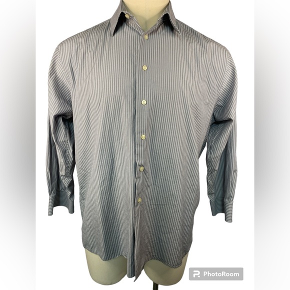 Calvin Klein Long Sleeve Button Up Shirt Men’s 17 / 32-33 - Picture 1 of 3